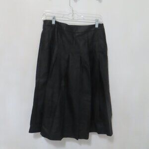Like New Element Black Pleated Leather Skirt
